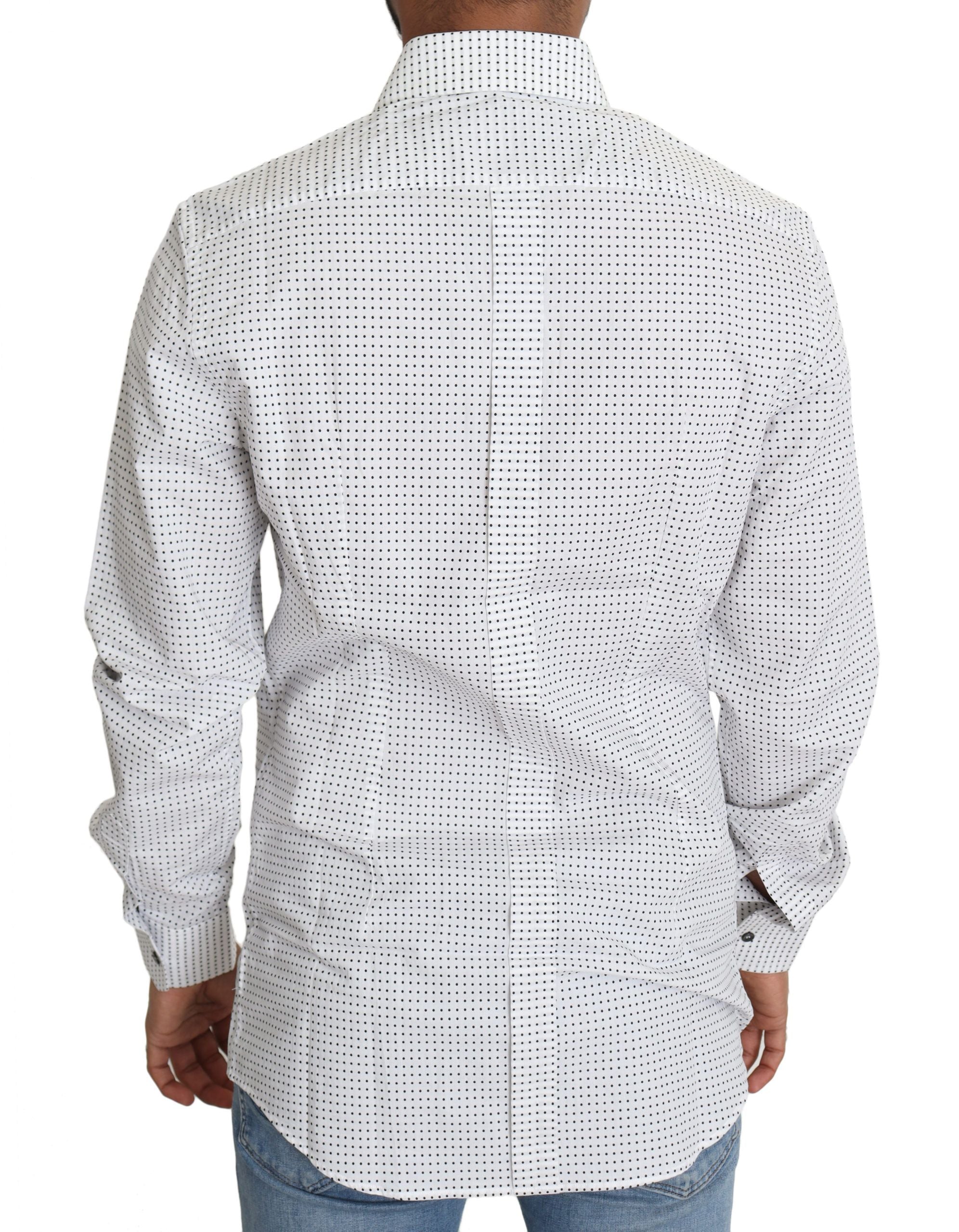 Dolce & Gabbana Elegant slim fit polka dot shirt
